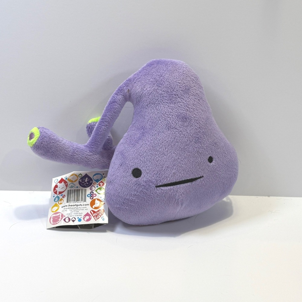 I Heart Guts Gallbladder Plush Purple Organ Anatomy Toy 2014 NWT 8 Inch
